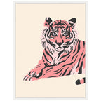 Sylvie Trendy Tiger Framed Canvas by Honey Island Studio