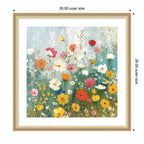 Framed Art Boho Wildflower Garden by The Creative Bunch Studio