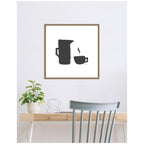 Coffee by Gabrielly Guedes Framed Canvas Wall Art Print