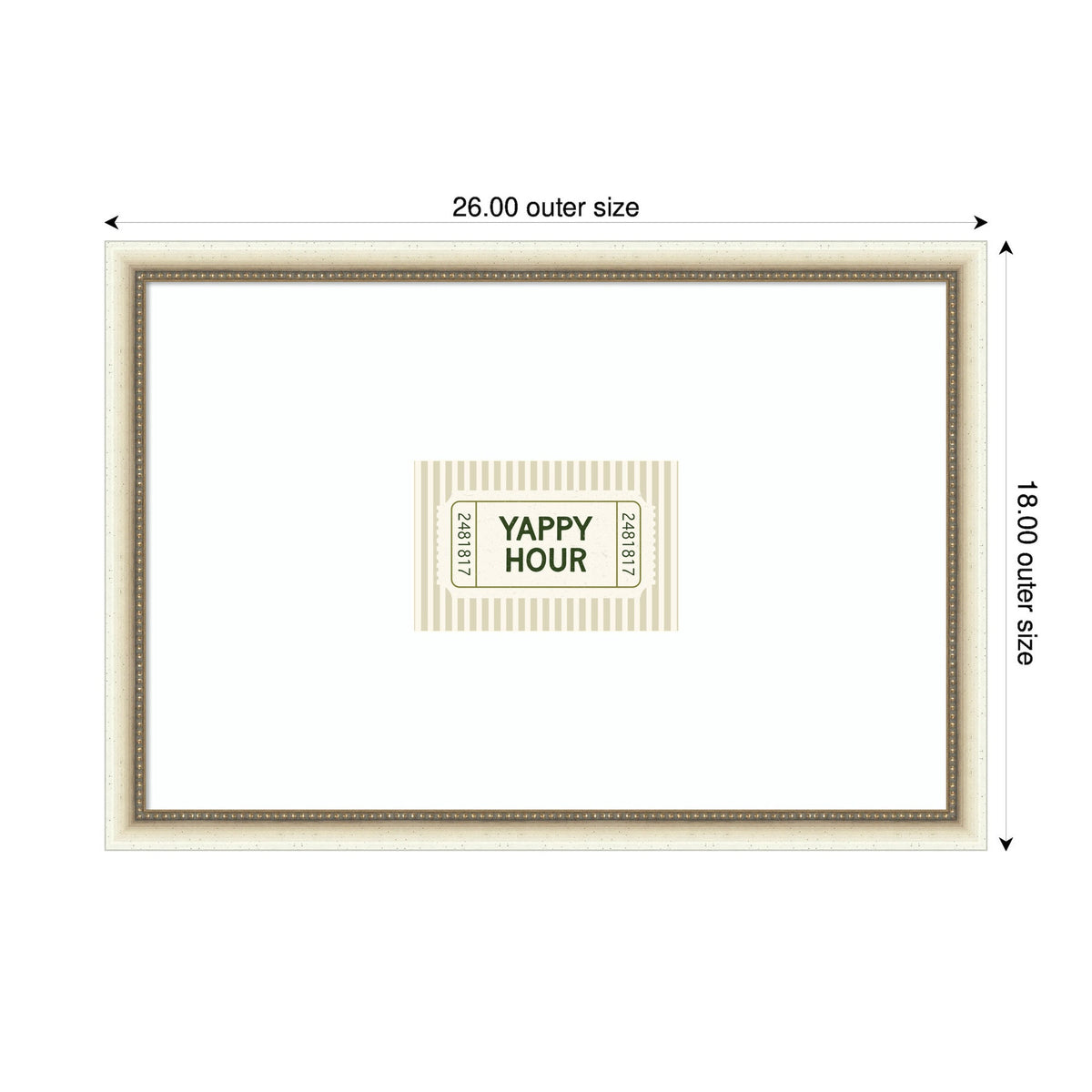 Yappy Hour Ticket Sage Green Wall by Lucky Guava Framed Wall Art Print