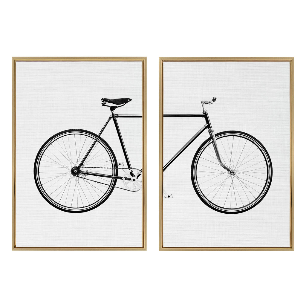 Sylvie Bicycle Framed Canvas by Simon Te of Tai Prints