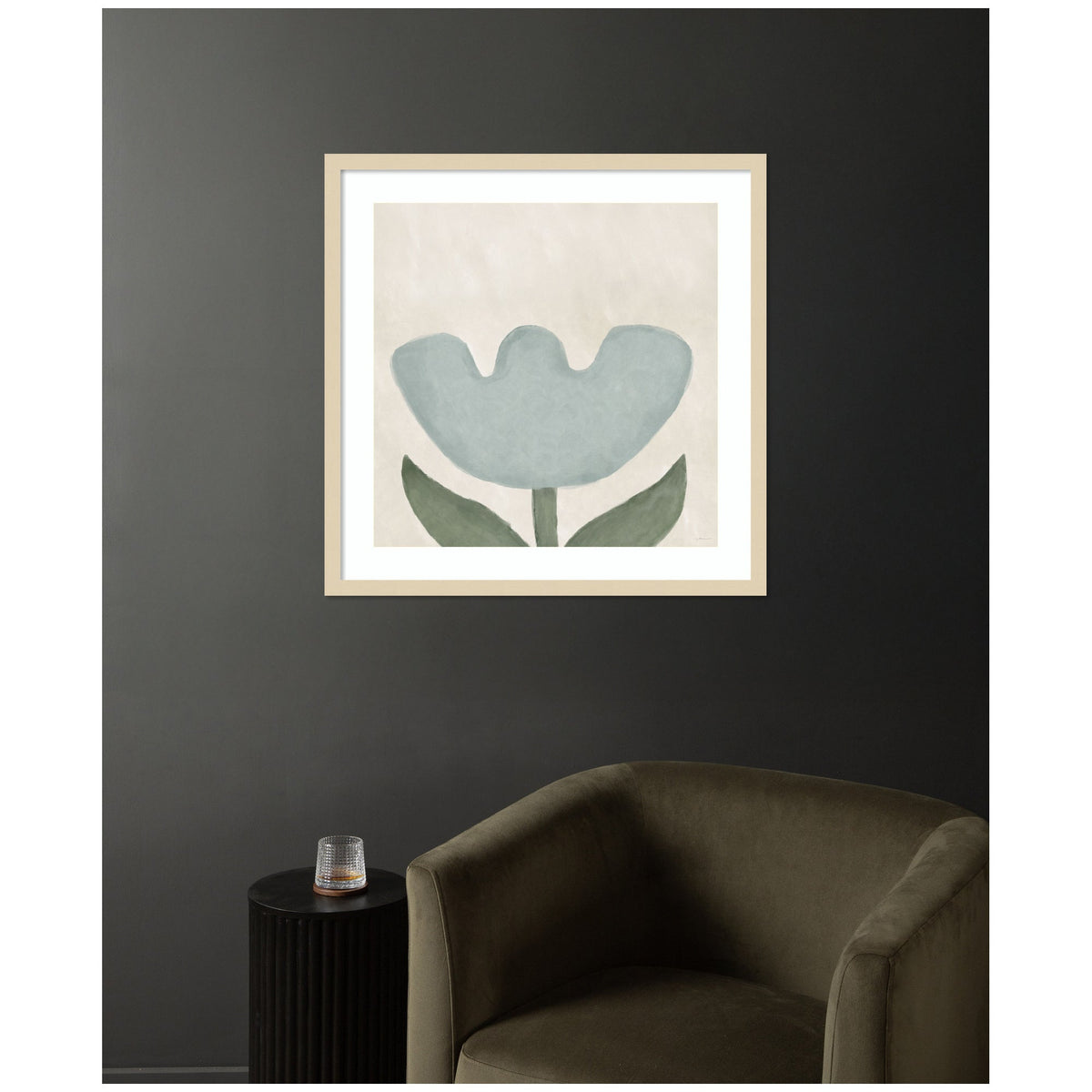 Blue Flower by Gabrielly Guedes Framed Wall Art Print