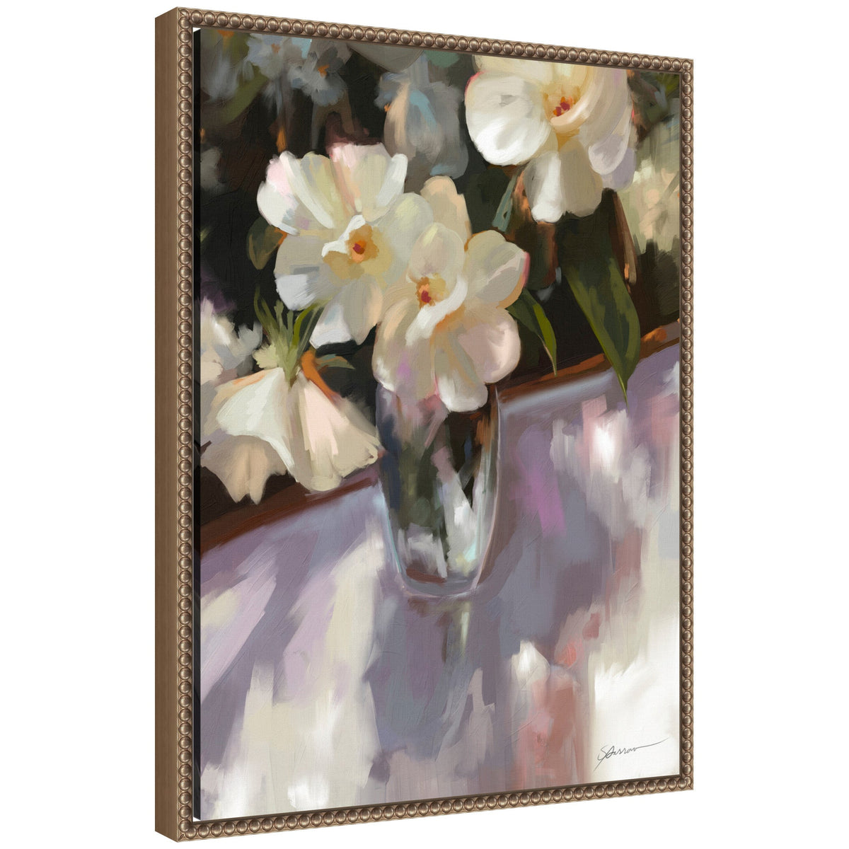Sylvie Shadow Dance Framed Canvas by Mary Sparrow
