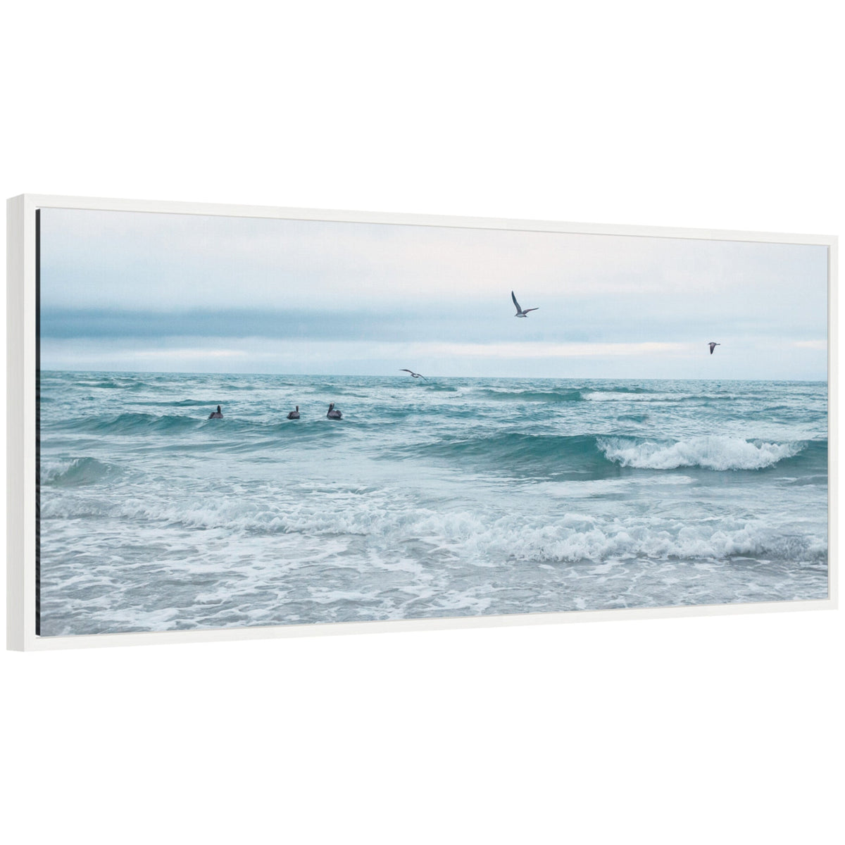 Ocean Swim Panel by Stephanie Klatt Framed Canvas Wall Art Print
