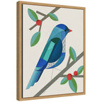 Sylvie MCM Bluebird Framed Canvas by Carey Copeland