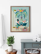 Blake Time to Relax Framed Printed Glass by Rachel Lee of My Dream Wall