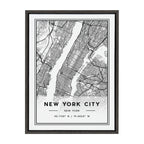 Sylvie New York City Map Framed Canvas by Jake Goossen