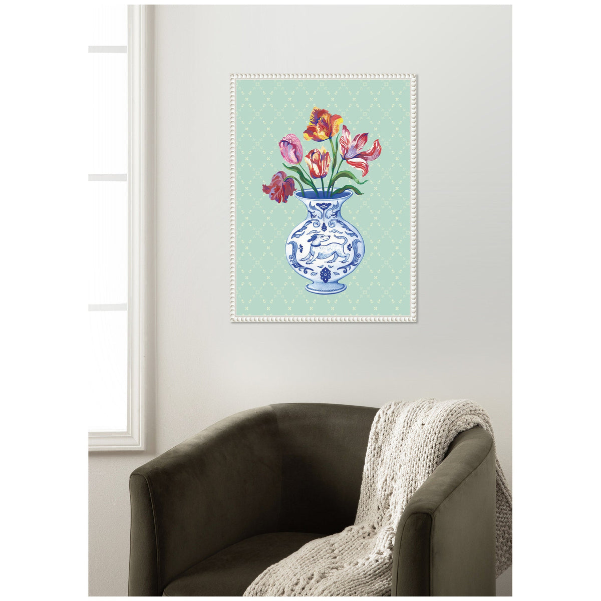 Tulip Vase by Lucia Gianello Framed Canvas Wall Art Print