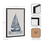 Gallery Nautical Blue Sailboat Print by The Creative Bunch Studio