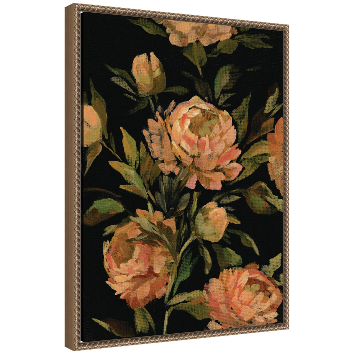 Sylvie Moody Floral 3 Framed Canvas by Annie Quigley