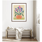 Framed Art Iris and Vase by Rachel Lee