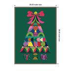 Sylvie Framed Canvas Geometric Christmas Tree by Rachel Lee