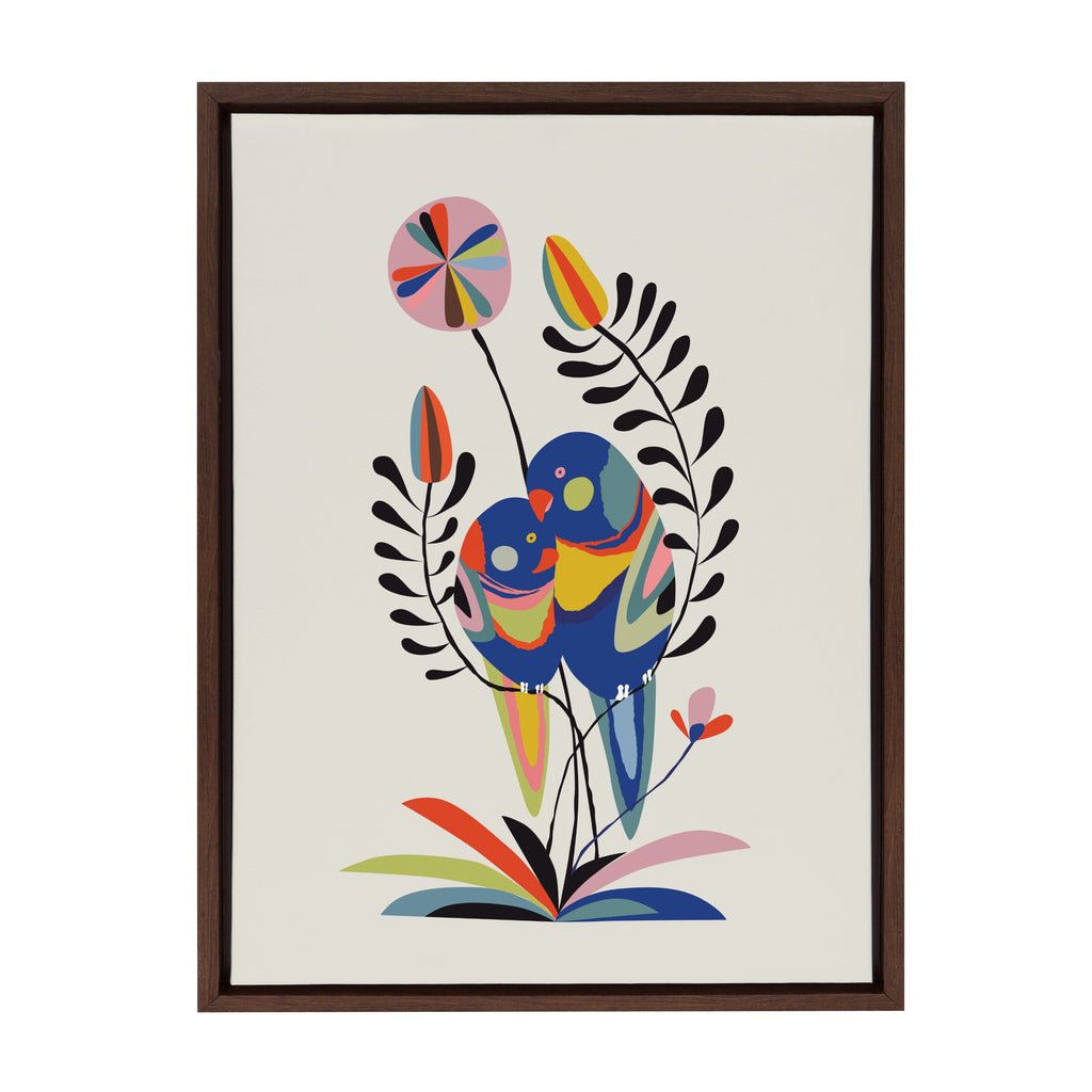 Sylvie Rainbow Lorikeet Framed Canvas by Rachel Lee of My Dream Wall