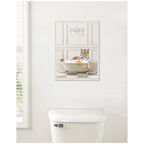 Sylvie Tiger Traditional Chandelier Bath Framed Canvas by Amy Peterson