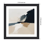 Framed Art Coastal Sand Modern Abstract Landscape II by The Creative Bunch Studio