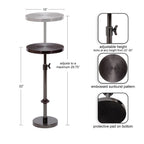 Engles Adjustable Embossed Metal Table and Plant Stand