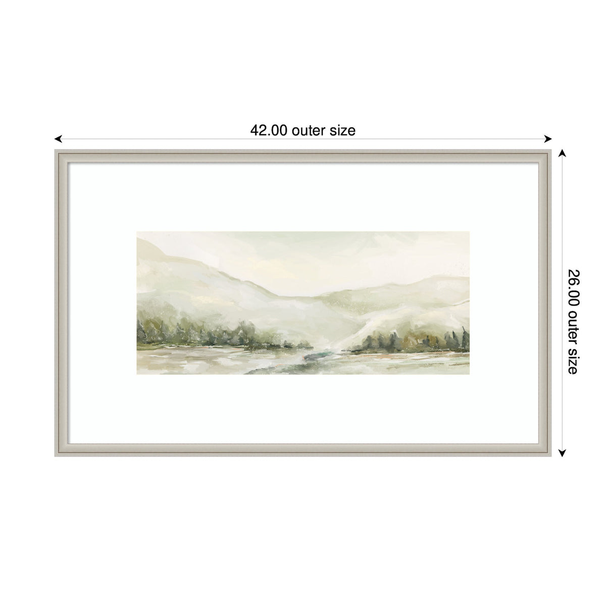 AQ Winter Landscape No. 6 by Annie Quigley Framed Wall Art Print