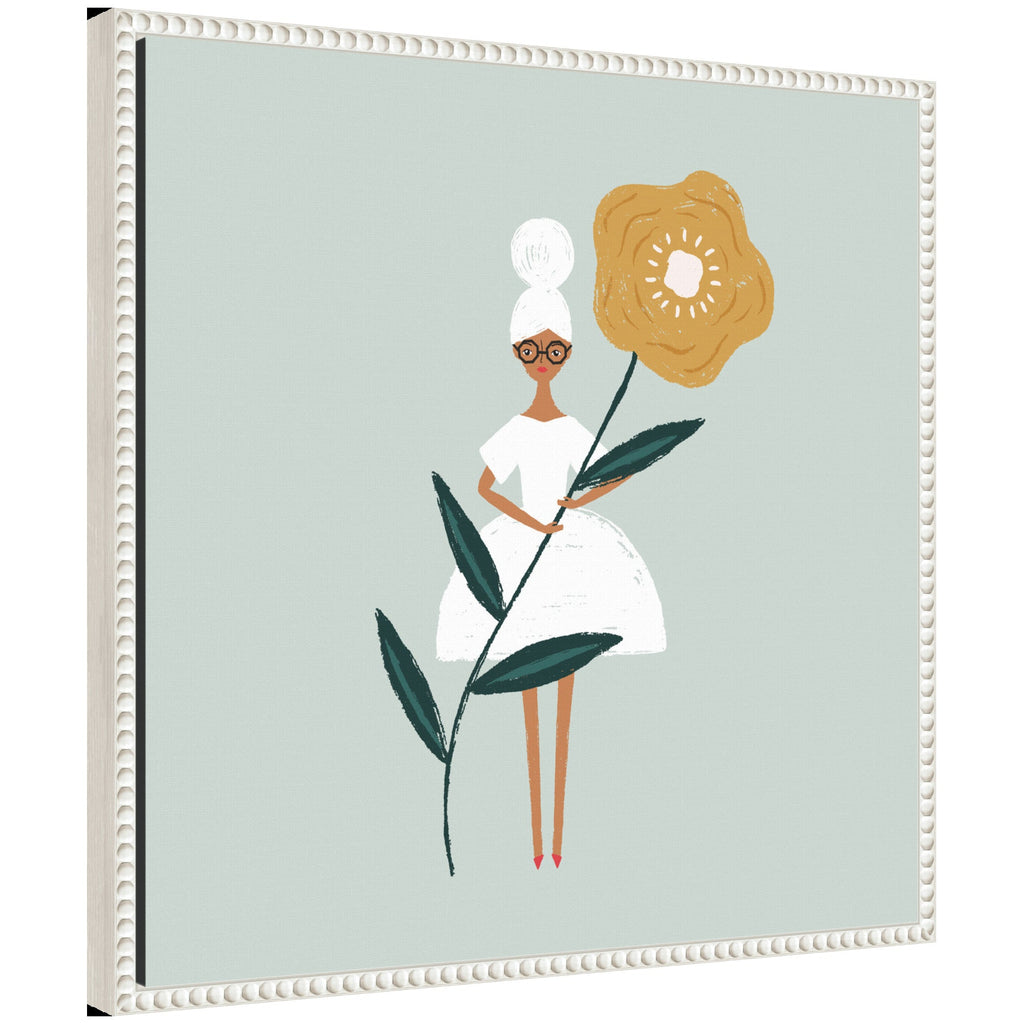 Sylvie Flower Girl Framed Canvas by Duchess Plum