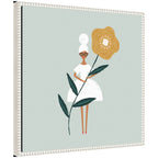 Sylvie Flower Girl Framed Canvas by Duchess Plum
