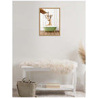 Sylvie Mother and Baby Giraffe in Transitional Bathtub Framed Canvas by Amy Peterson