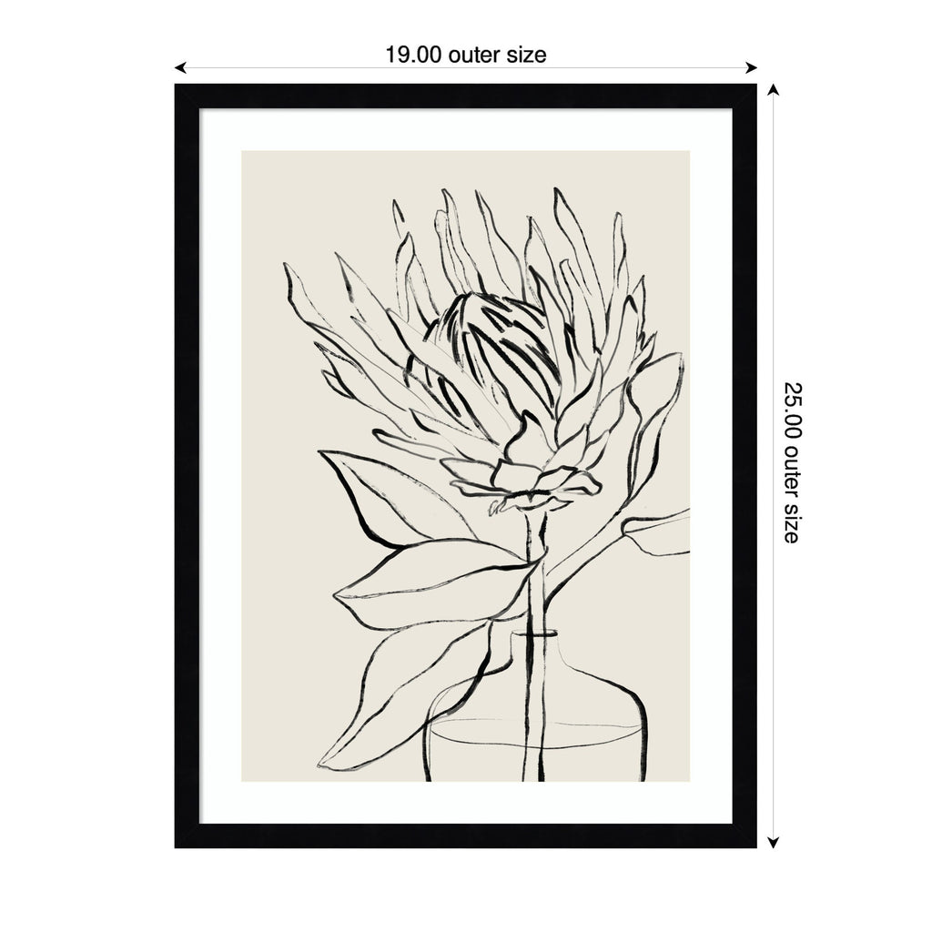 Protea Sketch No. 1 by Sara Berrenson Framed Wall Art Print