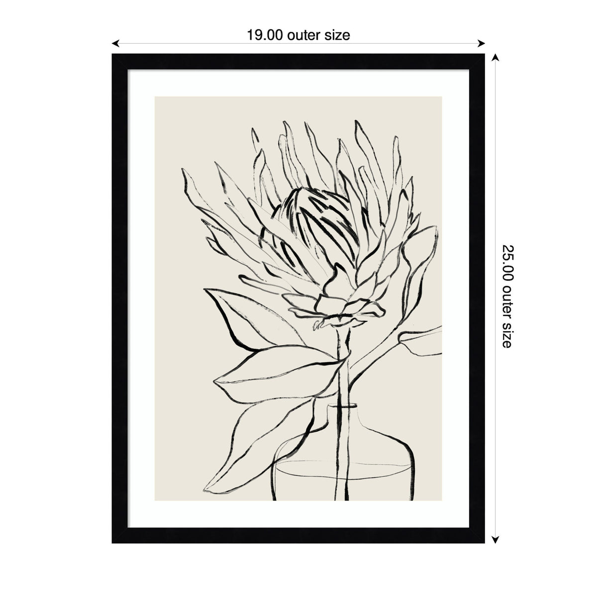 Protea Sketch No. 1 by Sara Berrenson Framed Wall Art Print