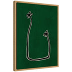 Sylvie Soul Bound Green Framed Canvas by Shatha Al Dafai