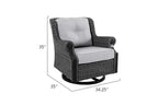 Lassen 4-Piece Firepit Set with Swivel Rocking Chairs