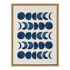 Sylvie Moon Phases Framed Canvas by Teju Reval of SnazzyHues
