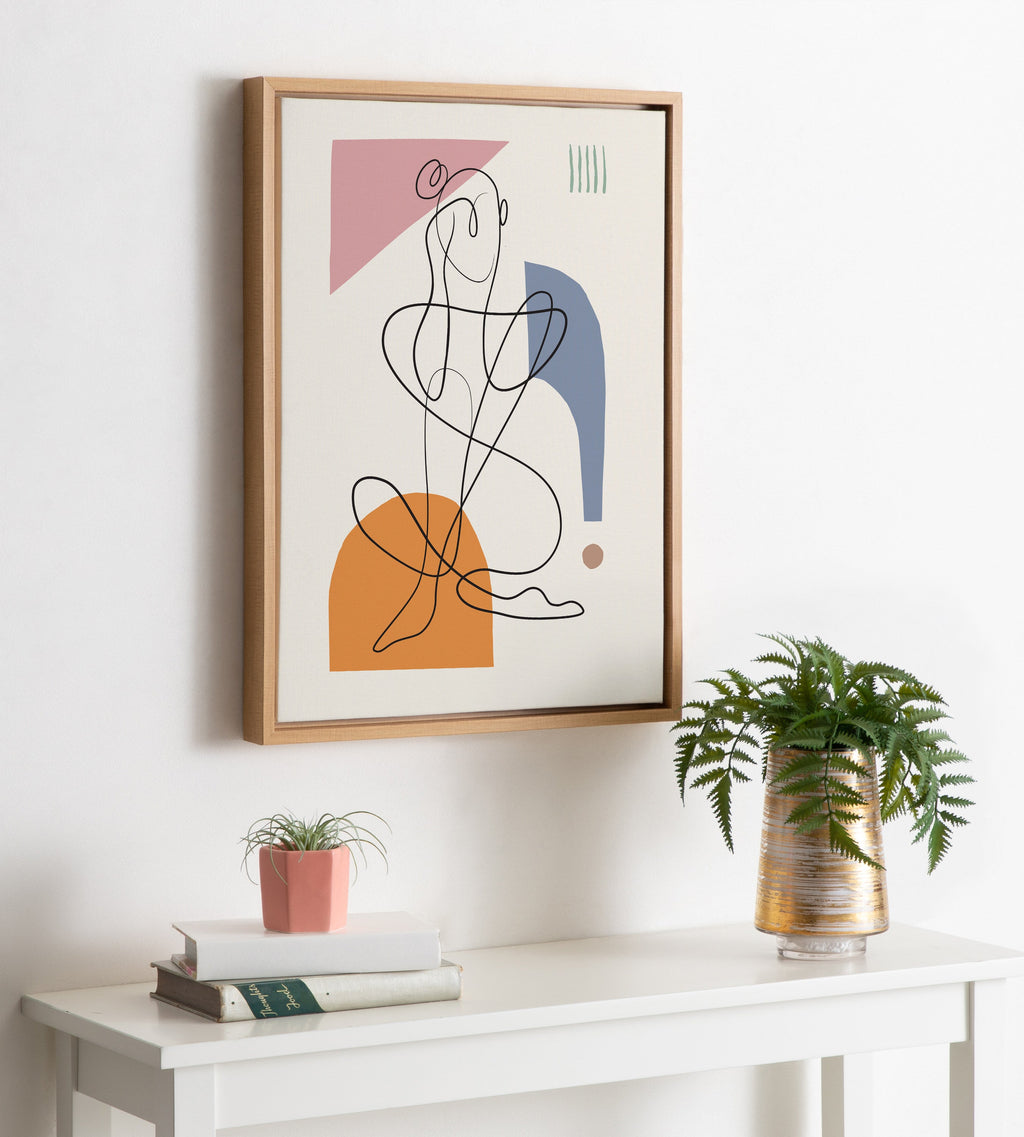 Sylvie Thinking of You Framed Canvas by Rachel Lee of My Dream Wall