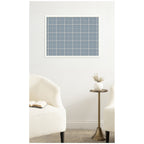 Framed Fabric Pinboard Light Blue Plaid Wall Organization