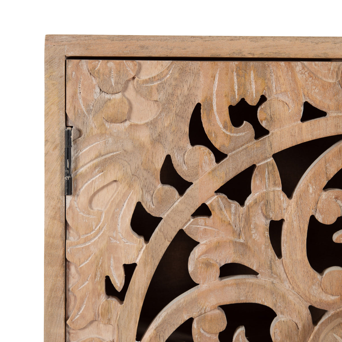Saanvi Carved Wood Wall Cabinet