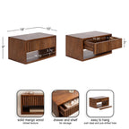 Reid Floating Wood Side Table with Open Storage