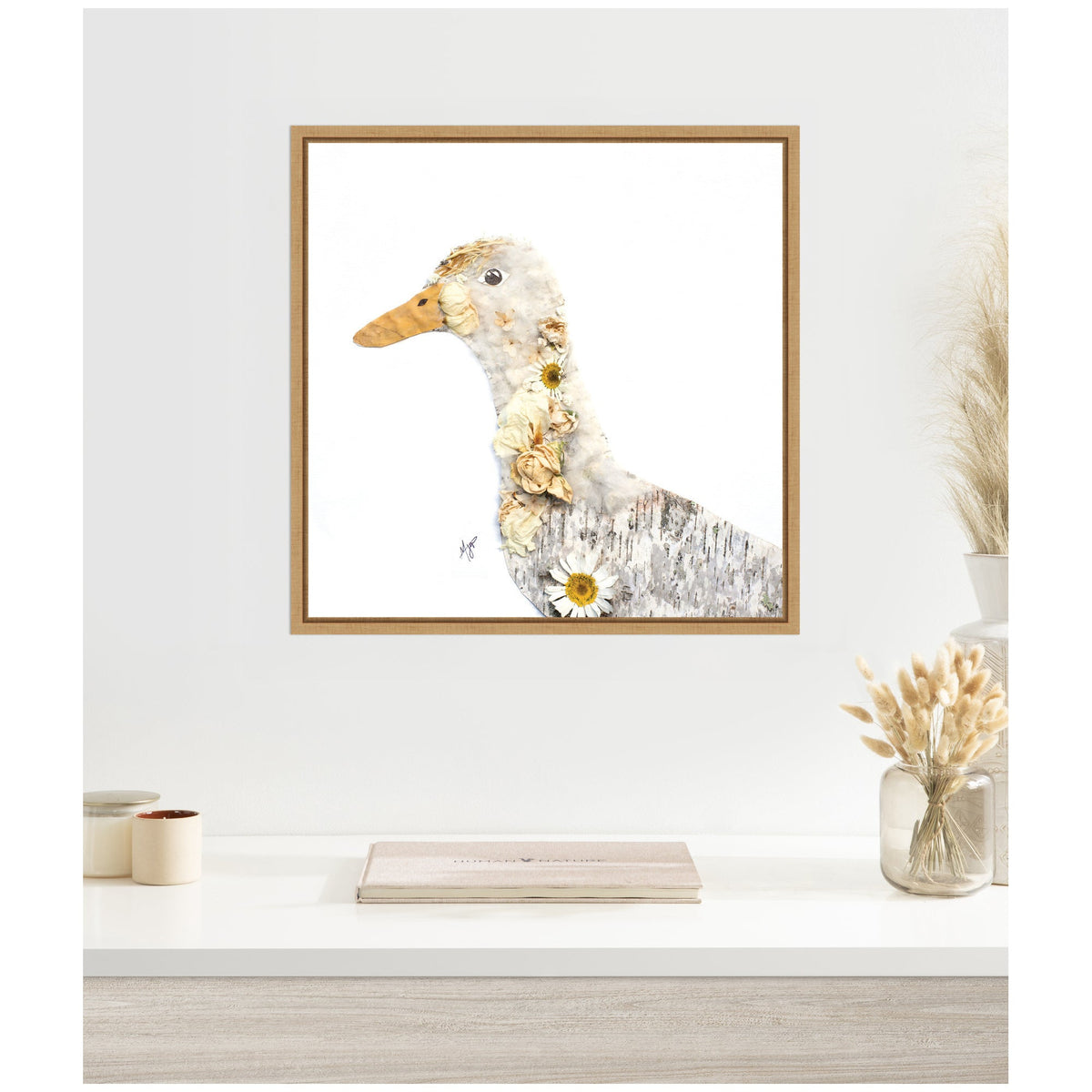 Duck No. 1 by Madeline Jeppesen Framed Canvas Wall Art Print