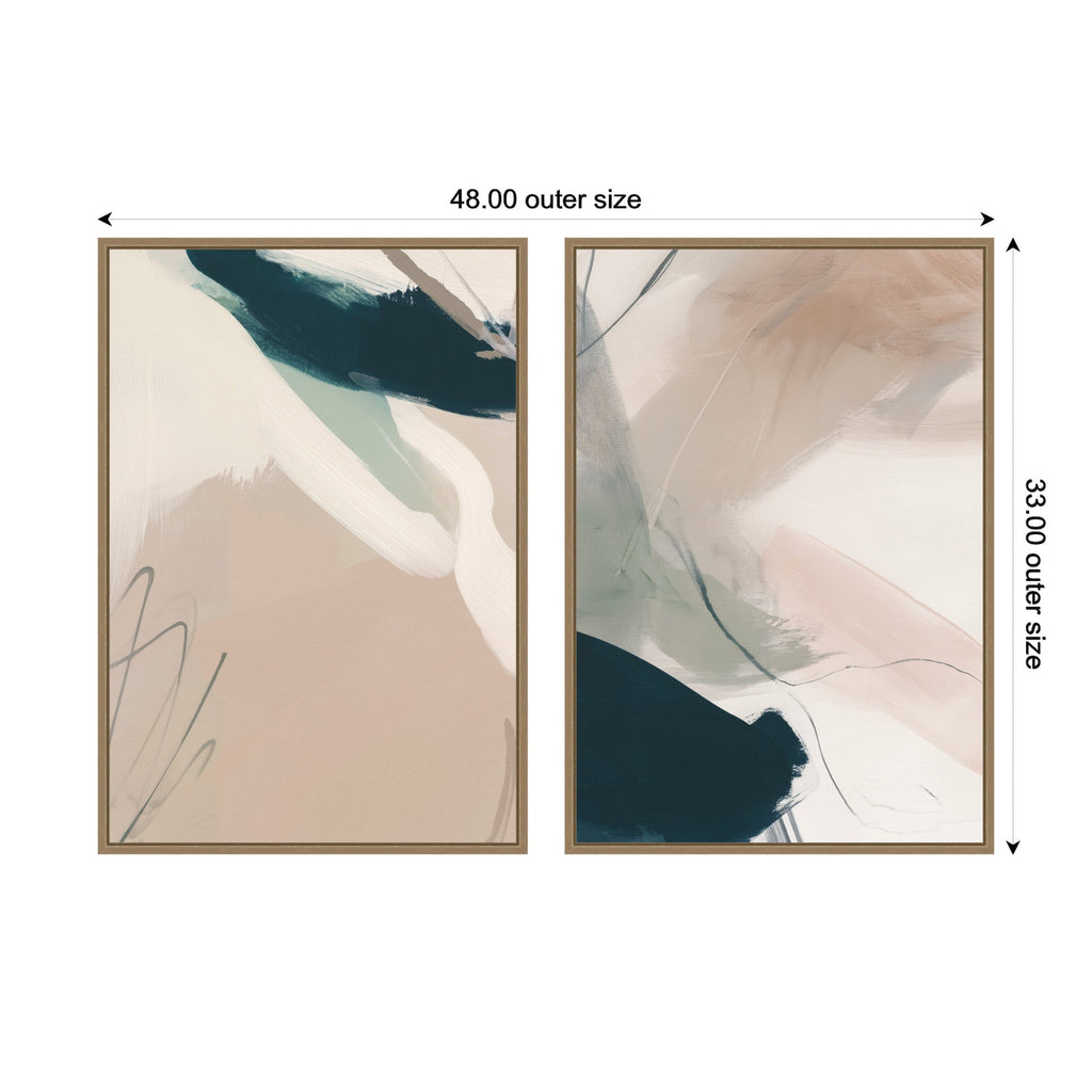 Marks No. 1 & No. 2 2 Piece Framed Canvas Wall Art Set by Amy Lighthall