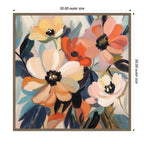Sylvie Garden Bloom Abstract Bouquet III Framed Canvas by The Creative Bunch Studio