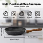 CasaFoyer 8-Inch Non-Stick Egg Frying Pan with Induction Base - Ideal for Steak, Bacon, Hot-Dogs, and Burgers