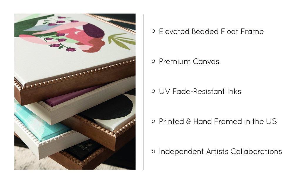 Sylvie Beaded EV Brushstroke 180 Framed Canvas by EttaVee