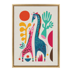 Sylvie Giraffe Love Framed Canvas by Rachel Lee of My Dream Wall
