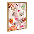 Sylvie Game Night Poker Framed Canvas by Honey Island Studio