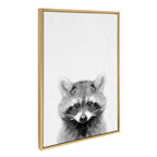 Sylvie Raccoon Framed Canvas by Simon Te Tai
