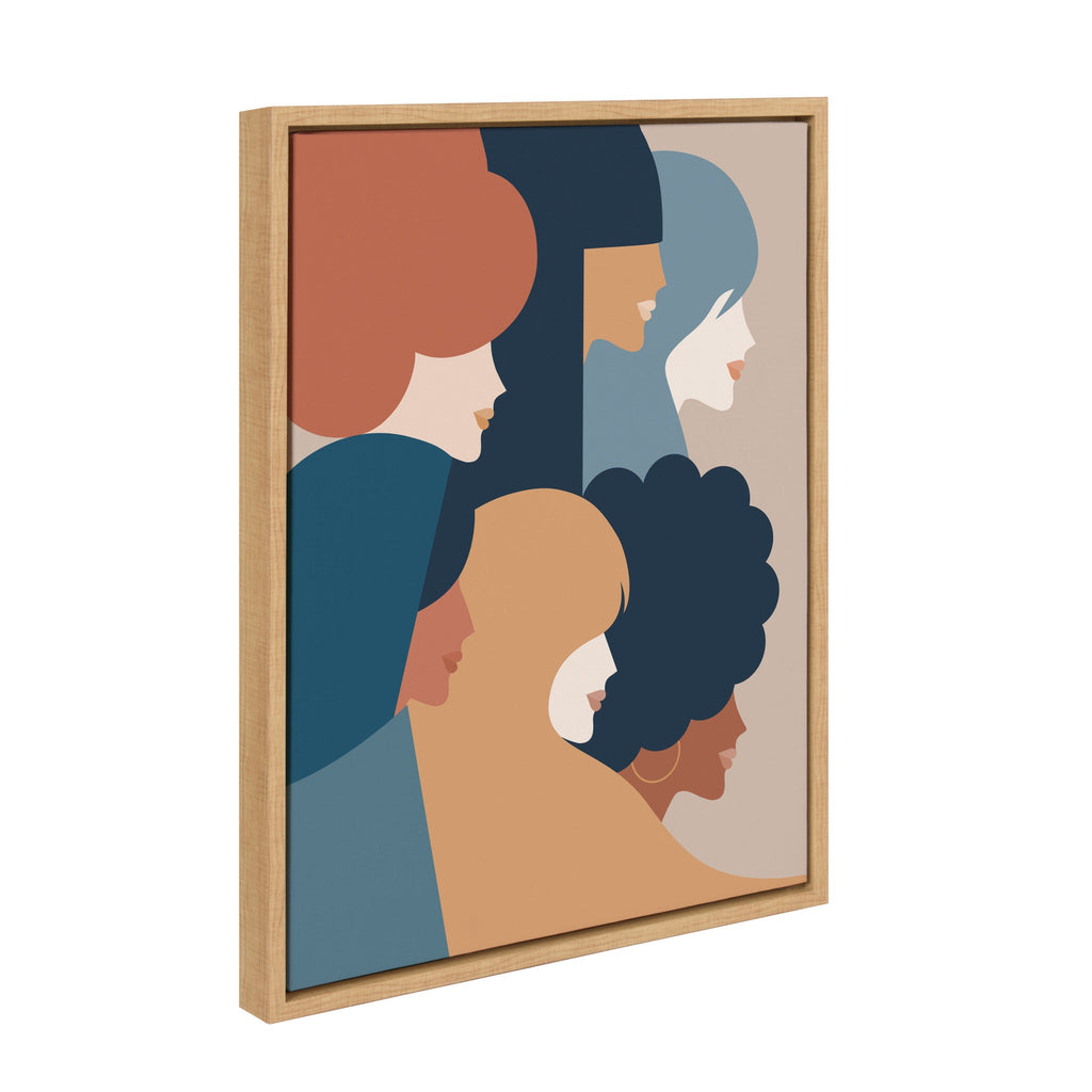Sylvie We Persist Earthy Framed Canvas by Dominique Vari
