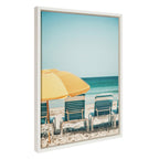 Sylvie Yellow Umbrella 2 Framed Canvas by Alicia Bock