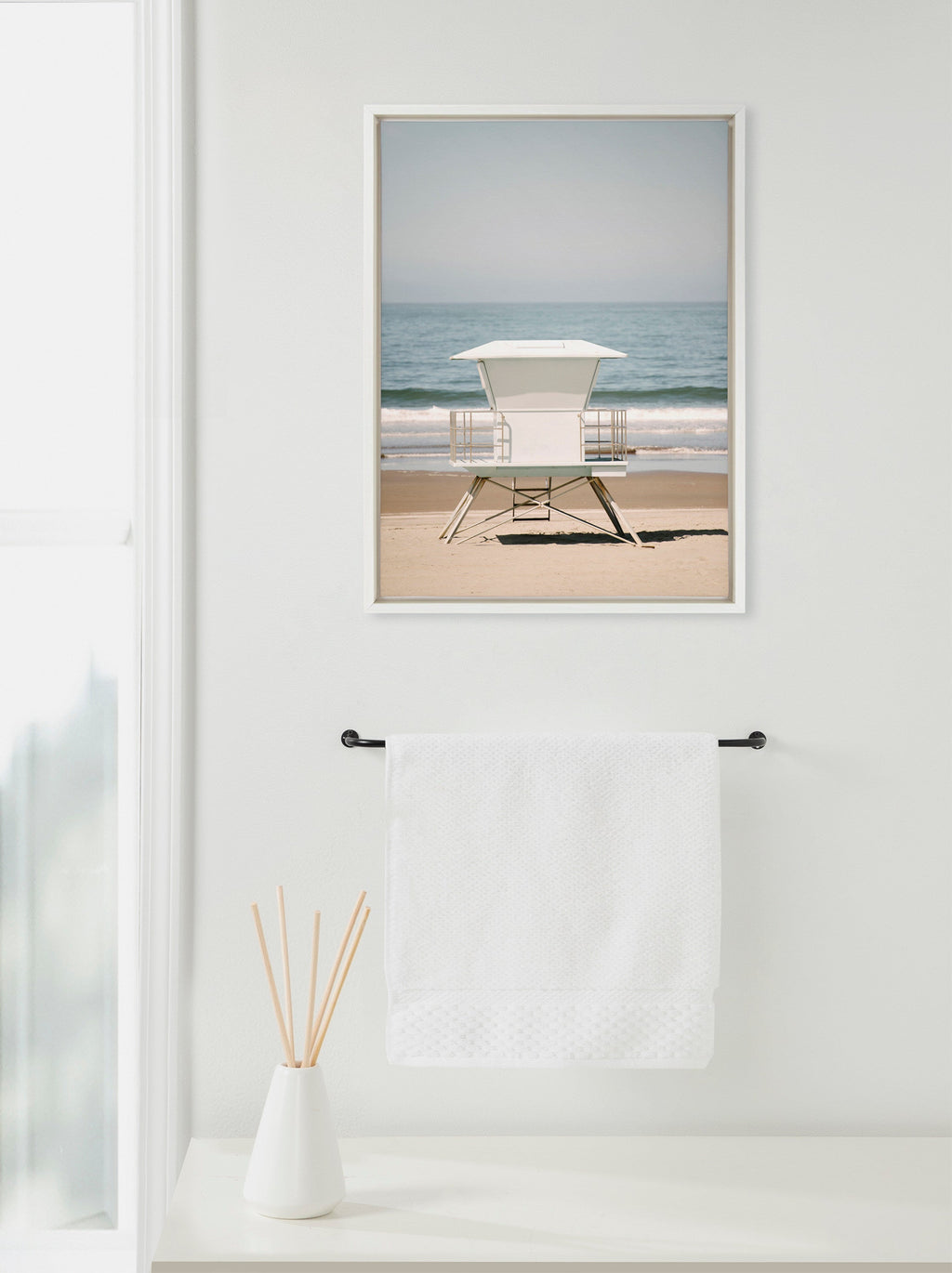 Sylvie Surf Shack Framed Canvas by Crystal Lynn Collins