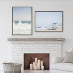 Sylvie Waves Crashing Framed Canvas by Caroline Mint