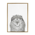 Sylvie Lion Framed Canvas by Simon Te Tai
