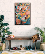 Sylvie Sunset Fiesta Framed Canvas by Leah Nadeau