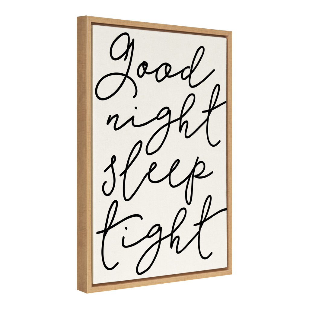 Sylvie Good Night Sleep Tight Framed Canvas by Maggie Price