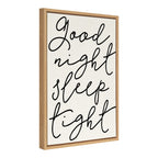 Sylvie Good Night Sleep Tight Framed Canvas by Maggie Price