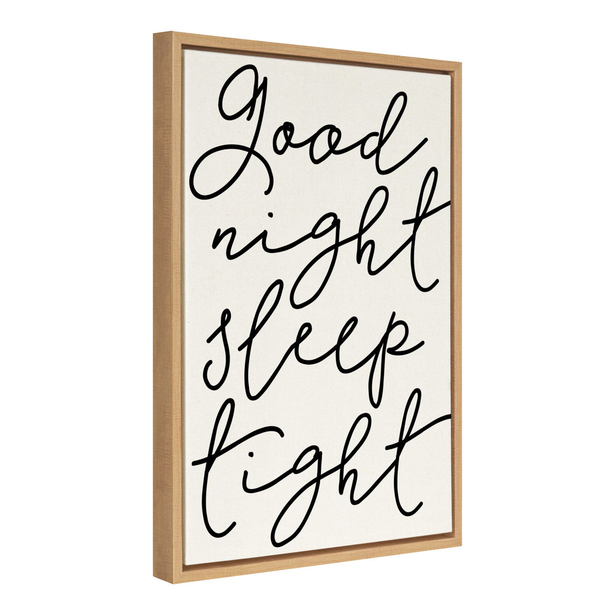 Sylvie Good Night Sleep Tight Framed Canvas by Maggie Price